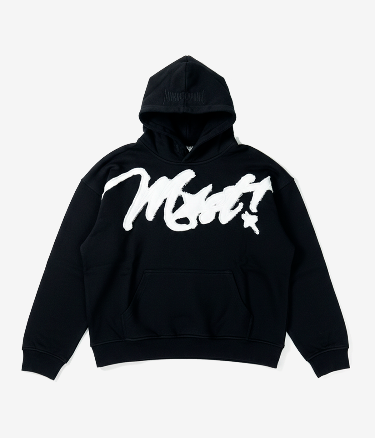 DISTRESS HOODIE BLACK n WHITE