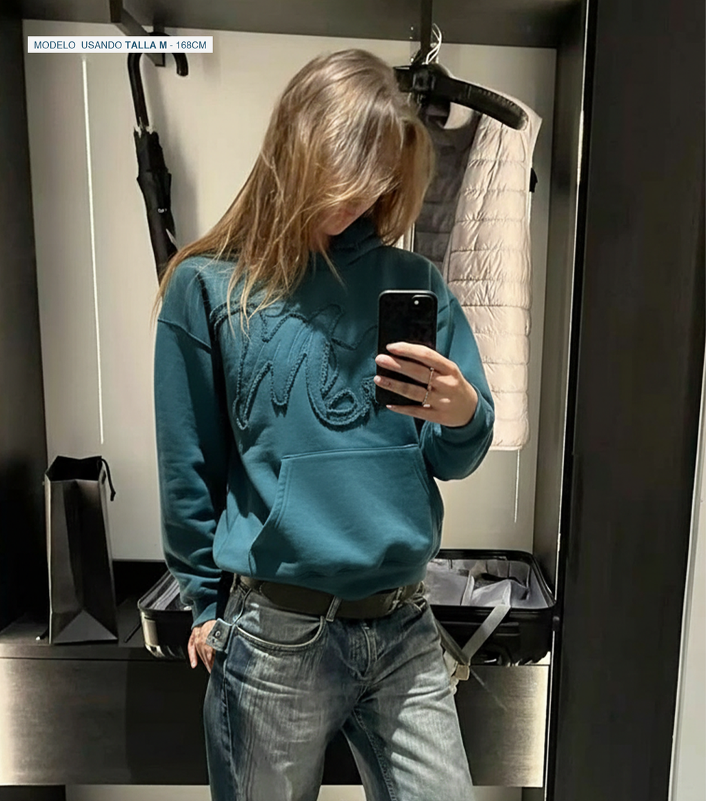 DISTRESS RTW! HOODIE BLUE